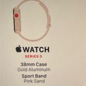 Iwatch 3 series gold aluminum 38mm